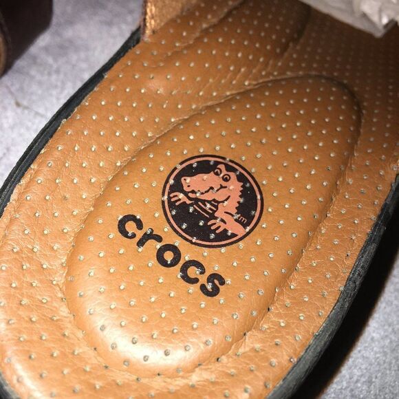 Crocs Brown Slide Mule Clogs Size 7 - Picture 7 of 11